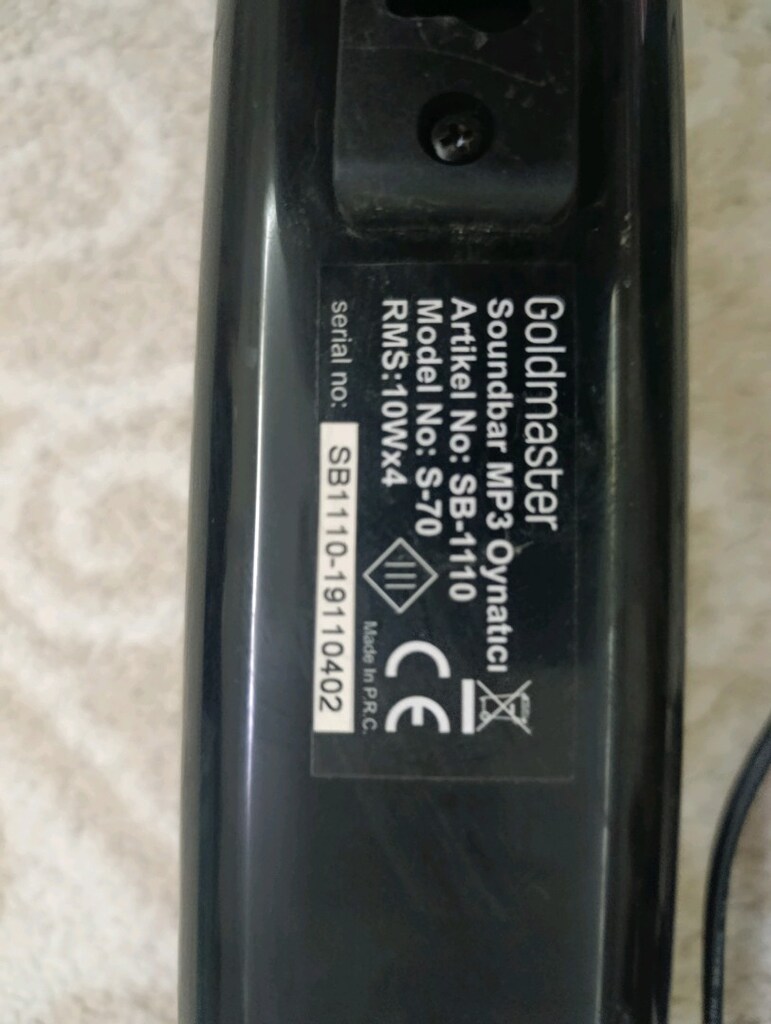 GolldmasterSoundbar mp3 oynatıcı SB- 110 S-70 10 WATT X4 MODELİ - 3