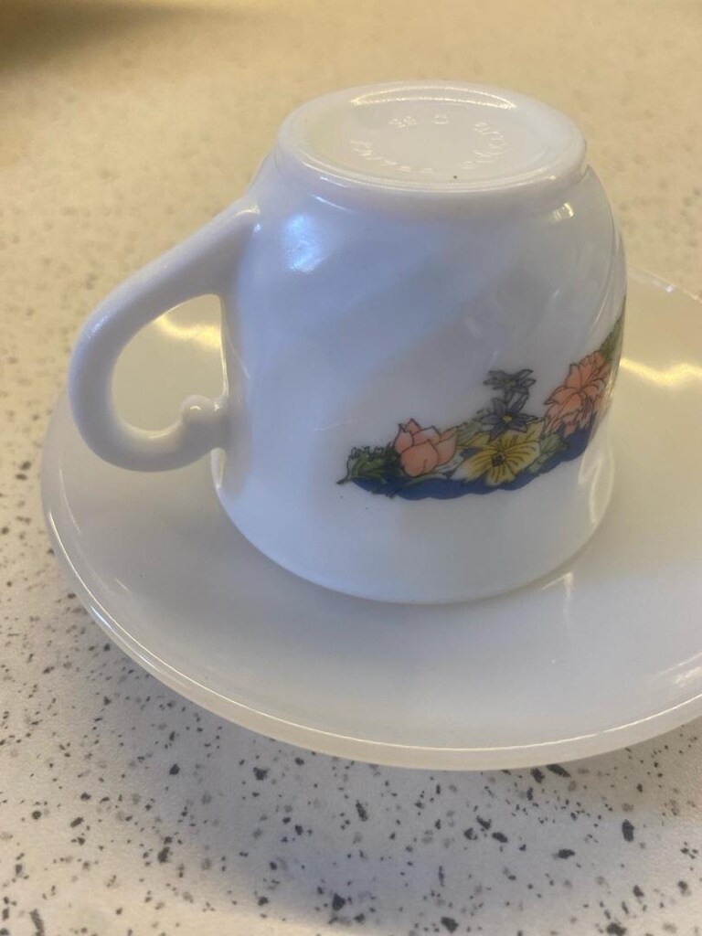 Çiçek desenli kahve fincanı seti - 5