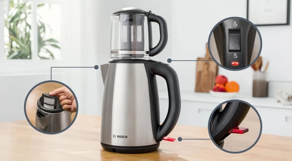 BOSCH TTA5603 Çelik Çay Makinesi 1800W Sıfır Ürün - 3