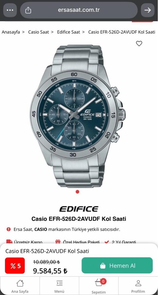 CASIO EDIFICE/ EFR-526D-2AVUDF - 9