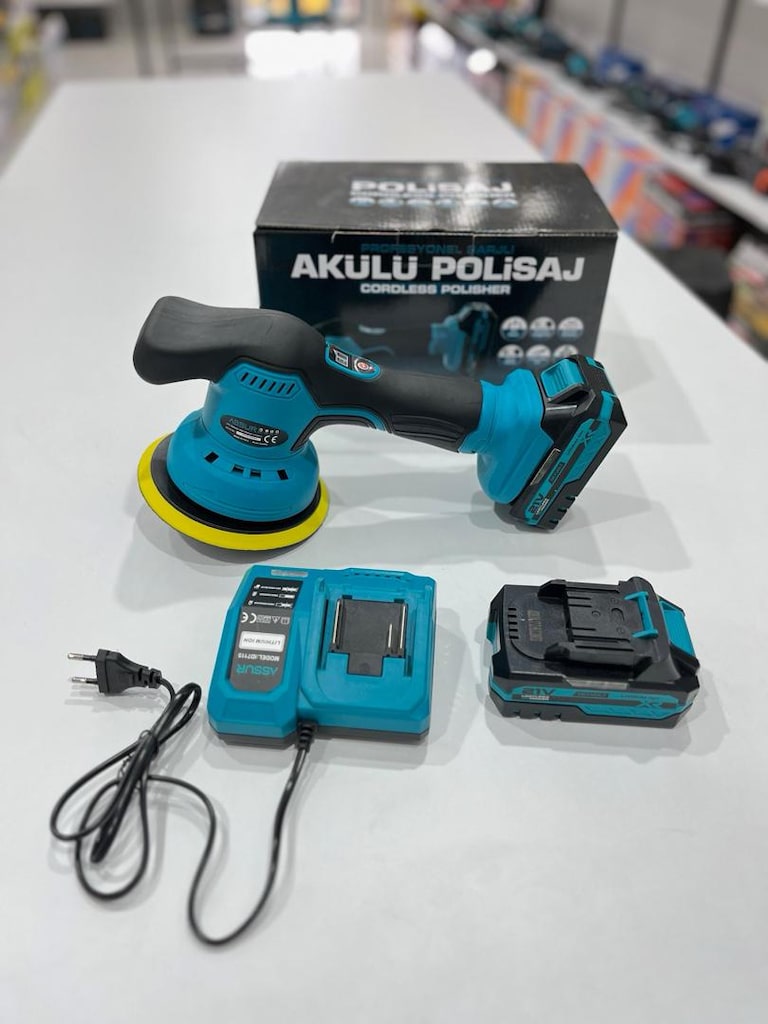 PROFESYONEL ŞARZLI POLİSAJ PASTA CİLA ZIMPARA MAKİNESİ - 2