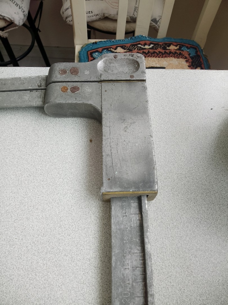 80 cm ölçülerinde ANTİKA kumpas, ağaç ve tomruk ölçme aleti - 4