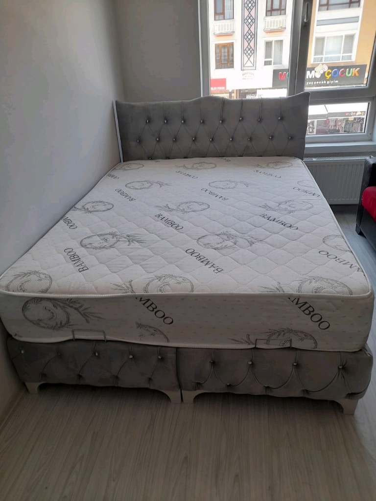 çift kişilik yatak baza başlık 3lü set - 3