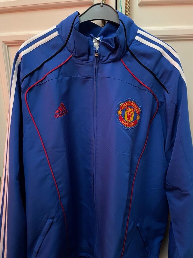 adidas aşortman üstü 2Xl mavi orjinal mancester idman aşortmanı üstü - 4