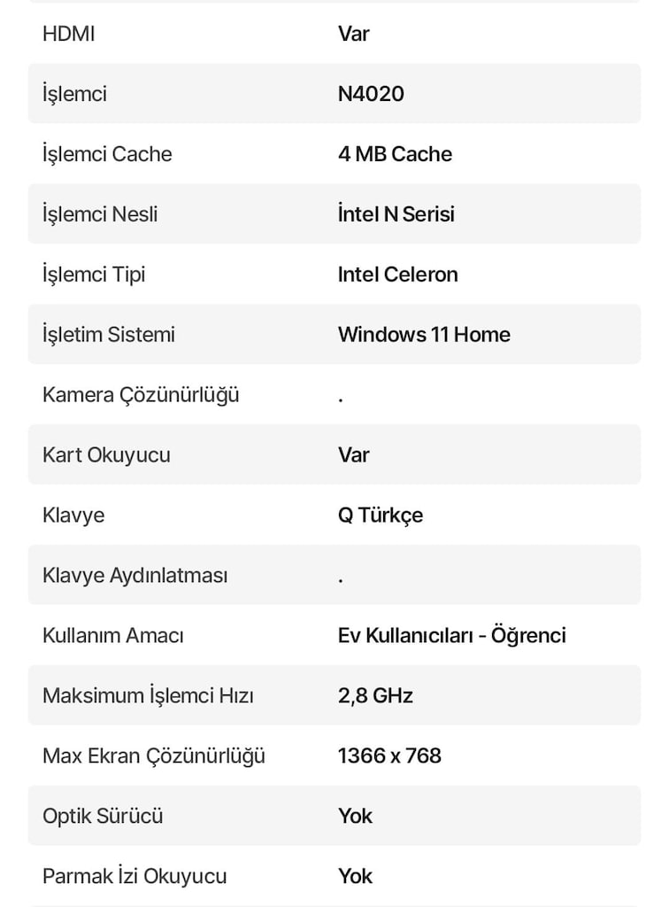 lenovo ideapad 1 intel celeron N4020 - 9