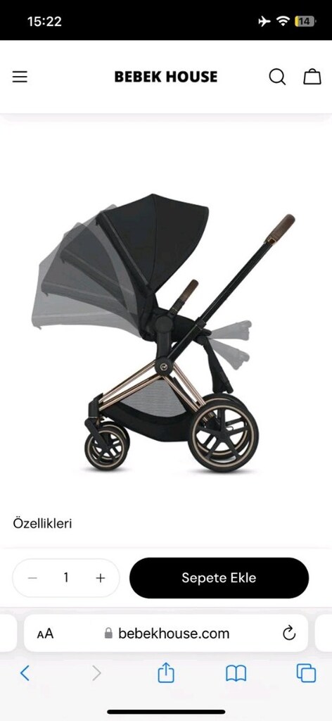 cybex piam bebek arabası ve cybex aton 5 puset - 5
