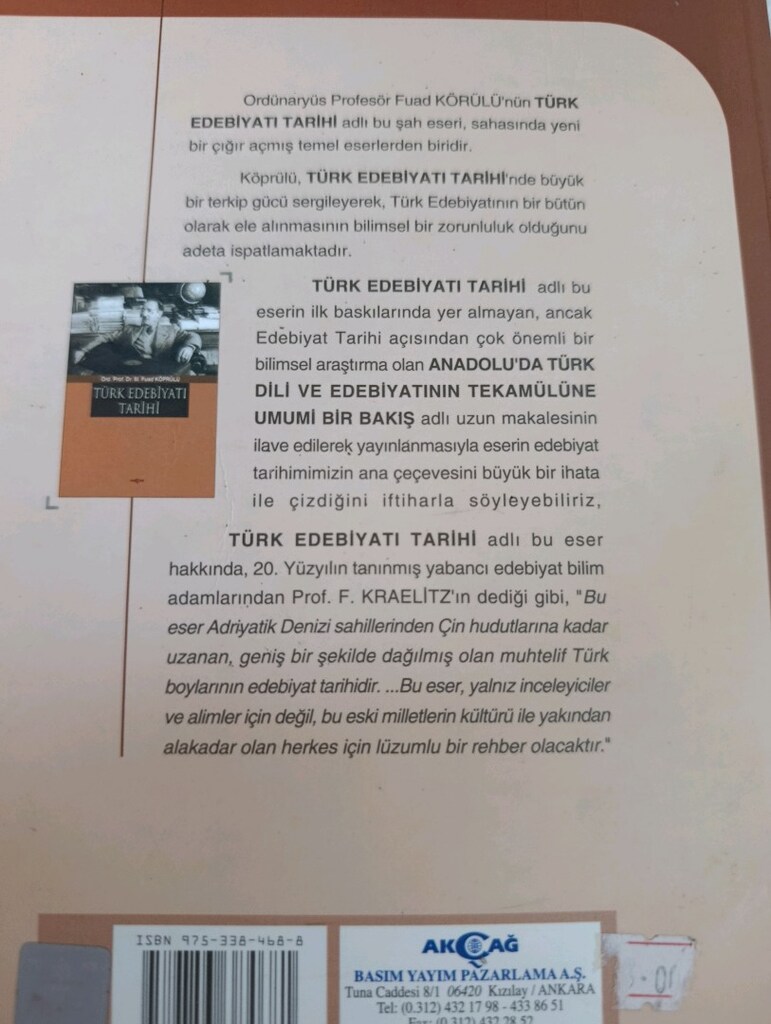 MEHMET FUAT KÖPRÜLÜ TÜRK EDEBİYATI TARİHİ - 3