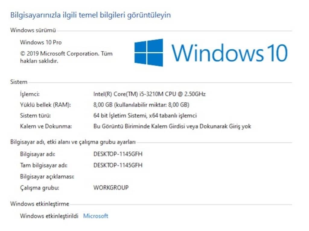 Işıl Işıl Hızlı Casper Nirvana i5 - 8gb RAM - SSD TurboDisk'li - 6
