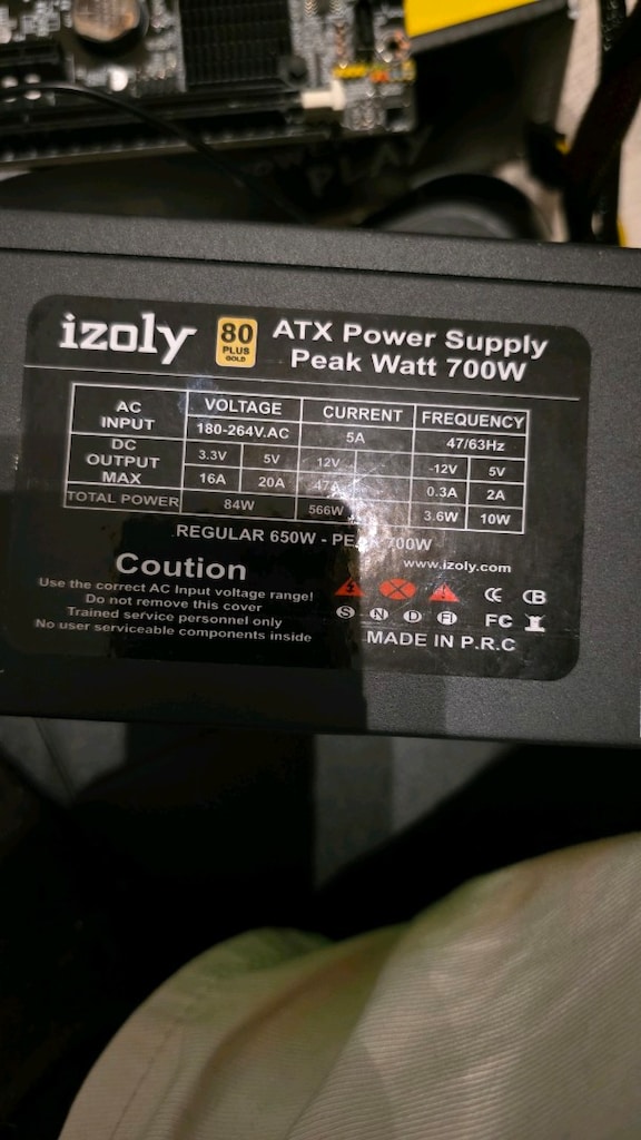 İzoly 650 watt 80 plus PSU power supply RGB fanlı - 2