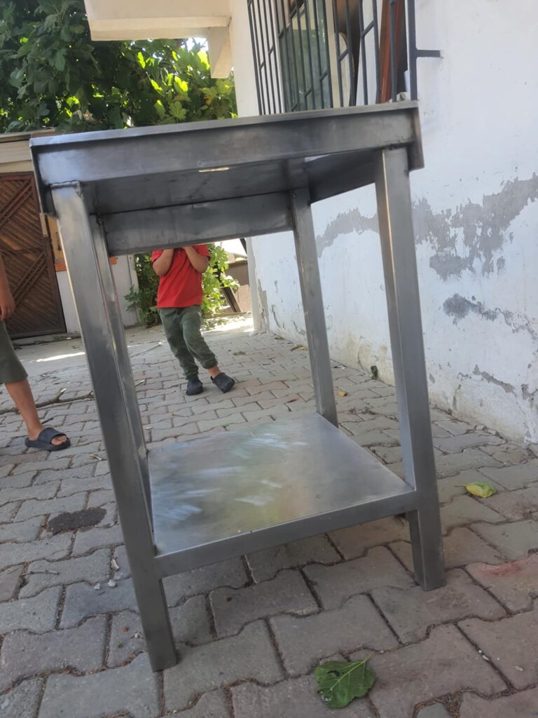 Krom paslanmaz tezgah 1 adet ürün dosta gider ürün temiz ve sağlamdır - 6