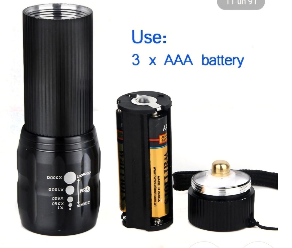 Cree Pocket Taktik Askeri Süper ZOOMLU Pilli Led El Feneri - 3