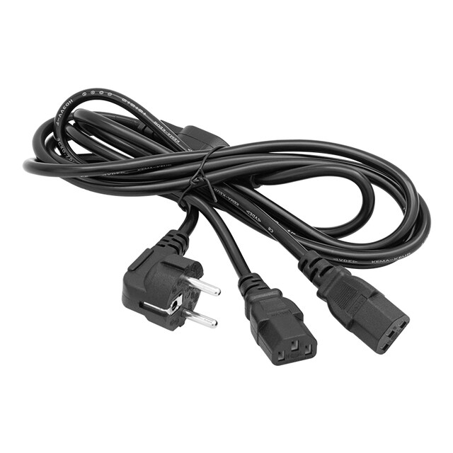 Pm-17972 Çi̇ft Güç Çikişli 1.8 Metre Pc Power Kablosu Ac220v Tek Pri̇z