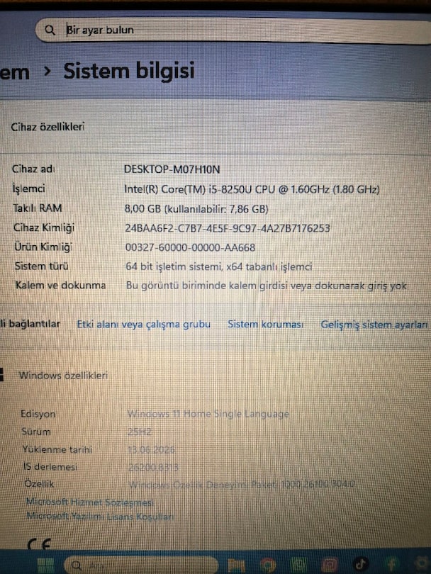 Laptop HP i5 İşlemci 8GB DDR4 Ram SSD Windows 11 Pili Sağlam - 5