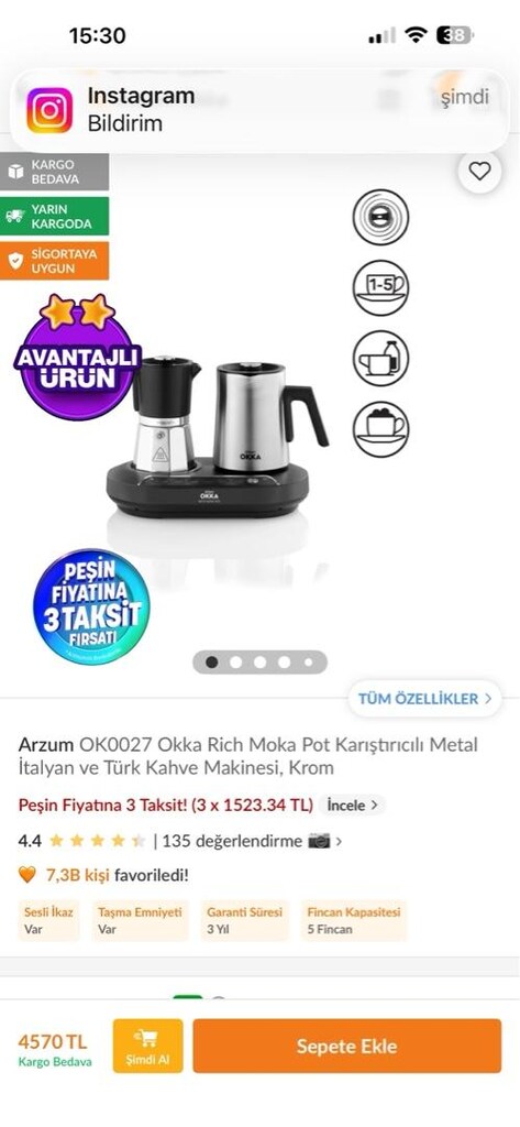 arzum okka moka pot kahve makinesi - 6