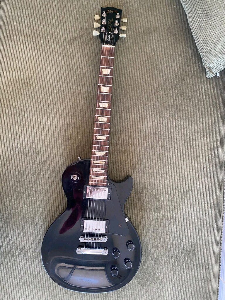 Gibson Les Paul Studio Ebony Chrome Gitar - 3