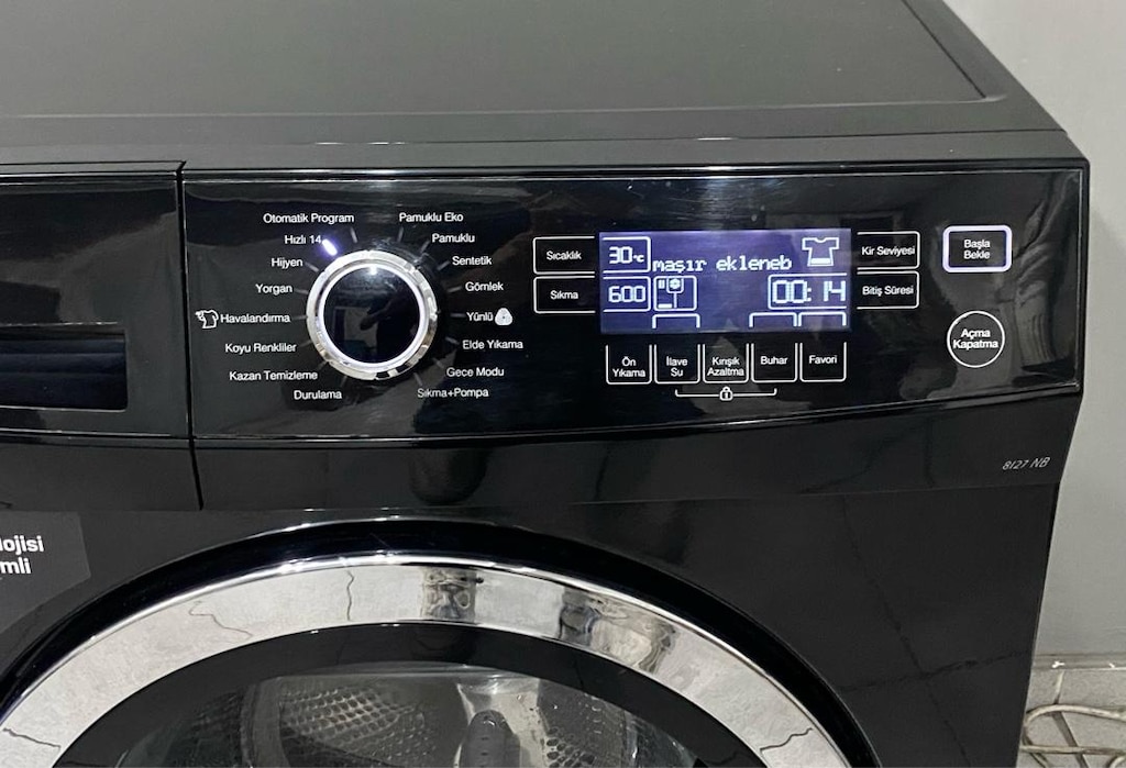 Arçelik 8 Kg 1200 Devirli İnverter A+++ Siyah Çamaşır Makinesi - 3