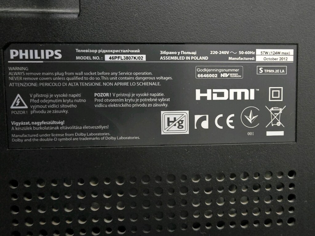 philips 117 ekran tv. 46 inç. - 2