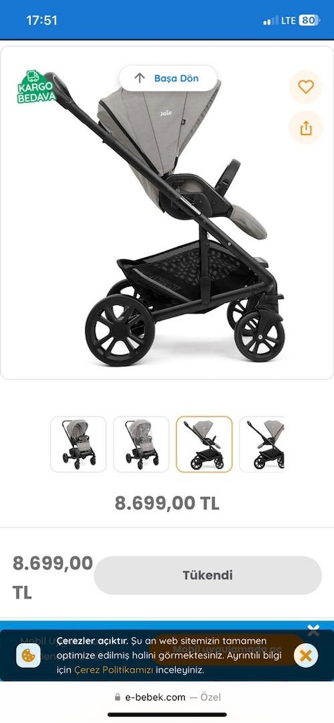 Joie chrome bebek arabası - 7