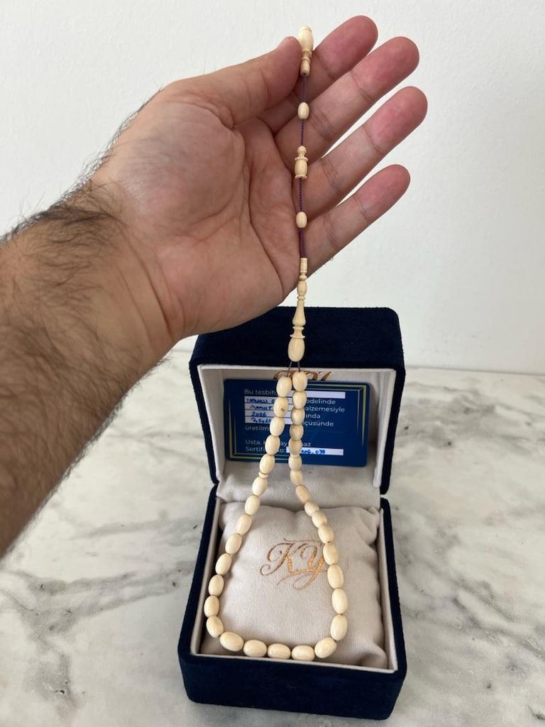 Kubilay Yılmaz Usta Mamut Tesbih – Yapraklı Galip – Sertifikalı - 4