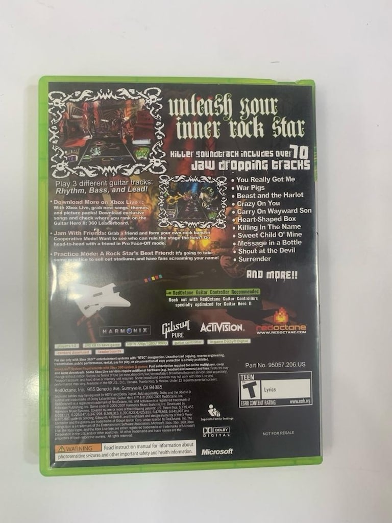 gutiar hero 2 xbox 360 orjinal 2. el oyun cd dvd - 2