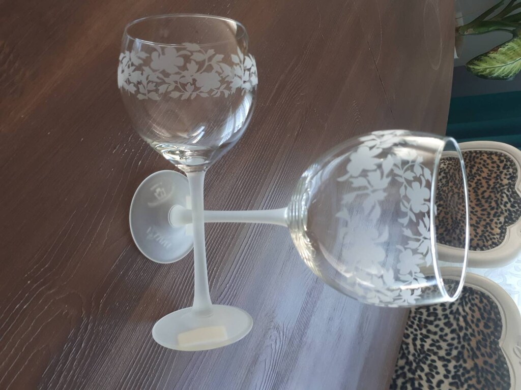 Yeni: 6 adet kutulu el yapımı kadeh - 4