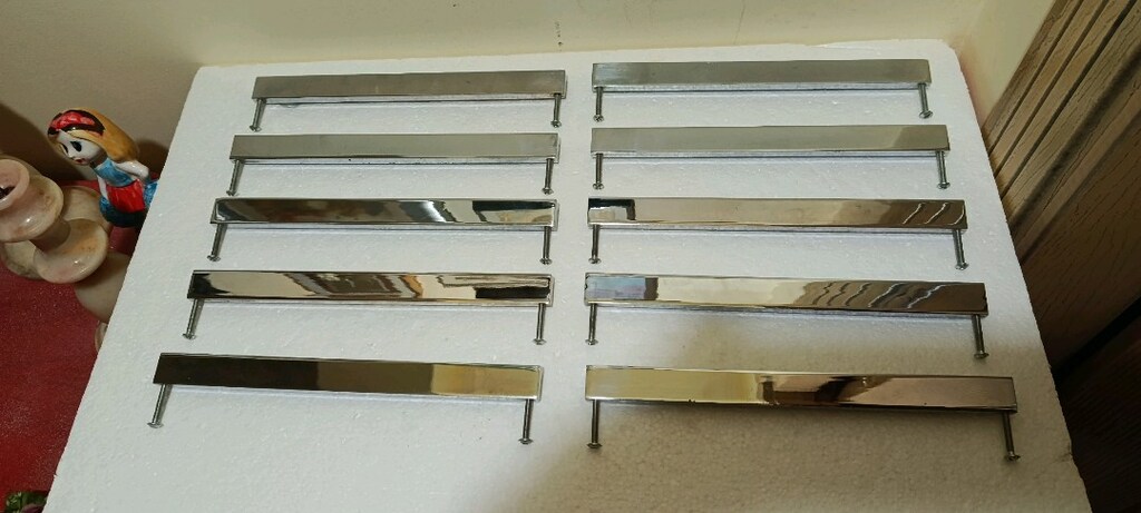 Cekmece dolap kulpu krom kaplama metal 22.5 cm mantolama mesafesi