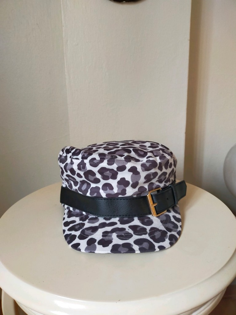 Leopar Desen Denizci Model Şapka (2)
