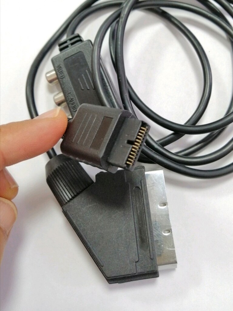 Sony PlayStation 1 - 2 ve 3 Siyah Scart Kablo ( PS2 to scart)
