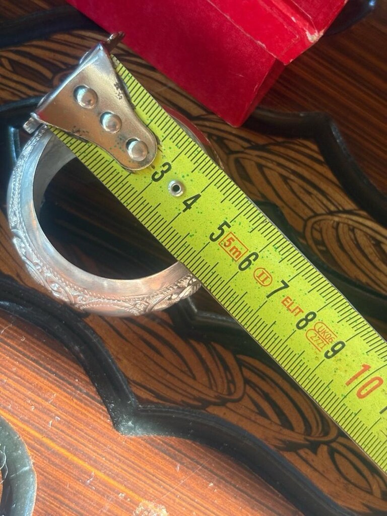 Antika Vintage Gümüş Peçetelik 27gr - 3