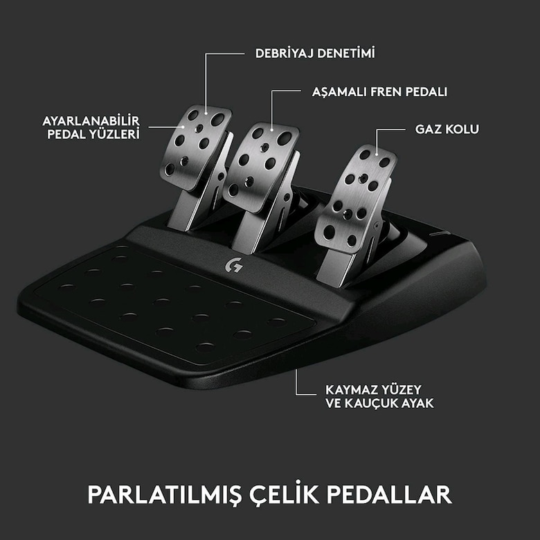 Logitech G923 trueforce yuksek kaliteli direksiyon seti sifir ayarinda - 5