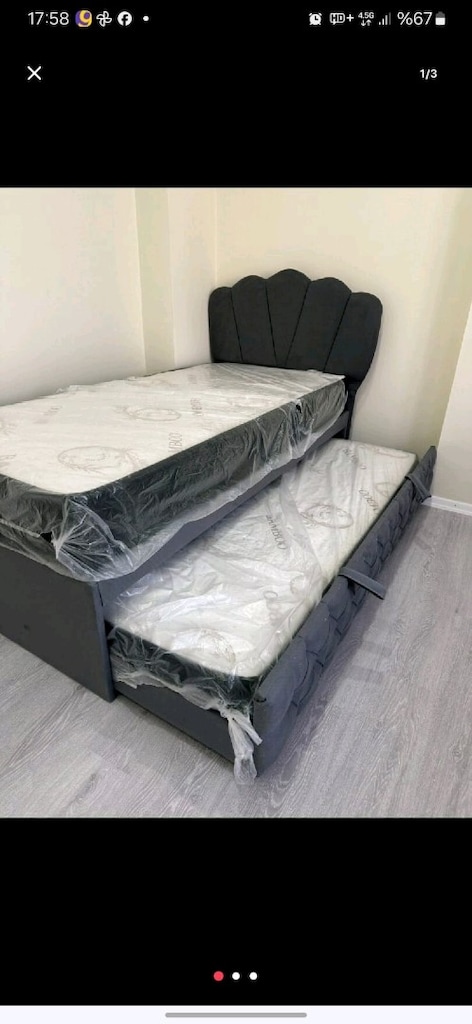 Yavrulu baza başlık yatak seti 2 adet yatak dahil - 6