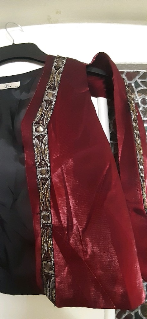 bordo saten efe çocuk yeleği - 4