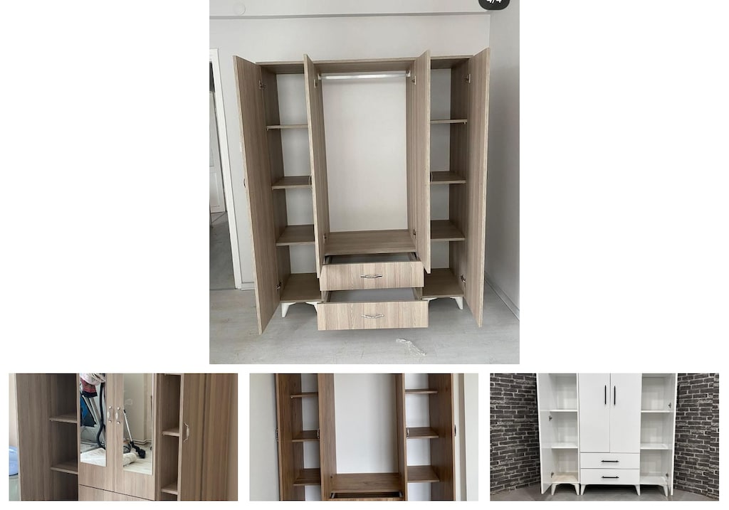 4 kapaklı elbise dolabı lnxitamnrm - 4