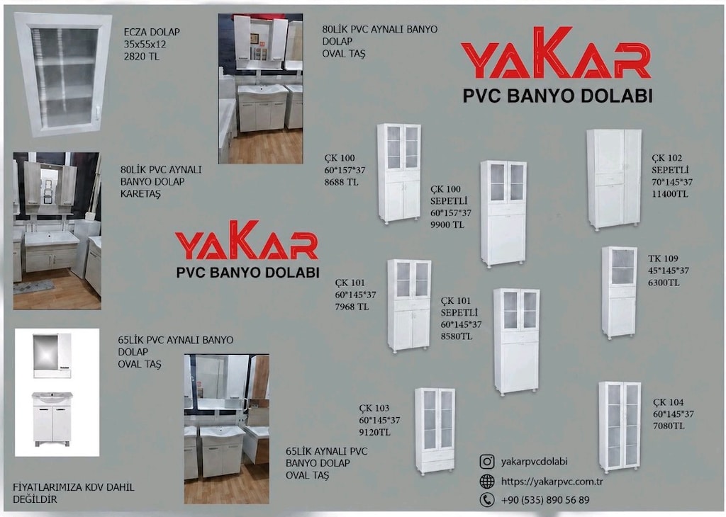 Plastik banyo dolabı Pvc banyo dolabi sifir ürün - 2
