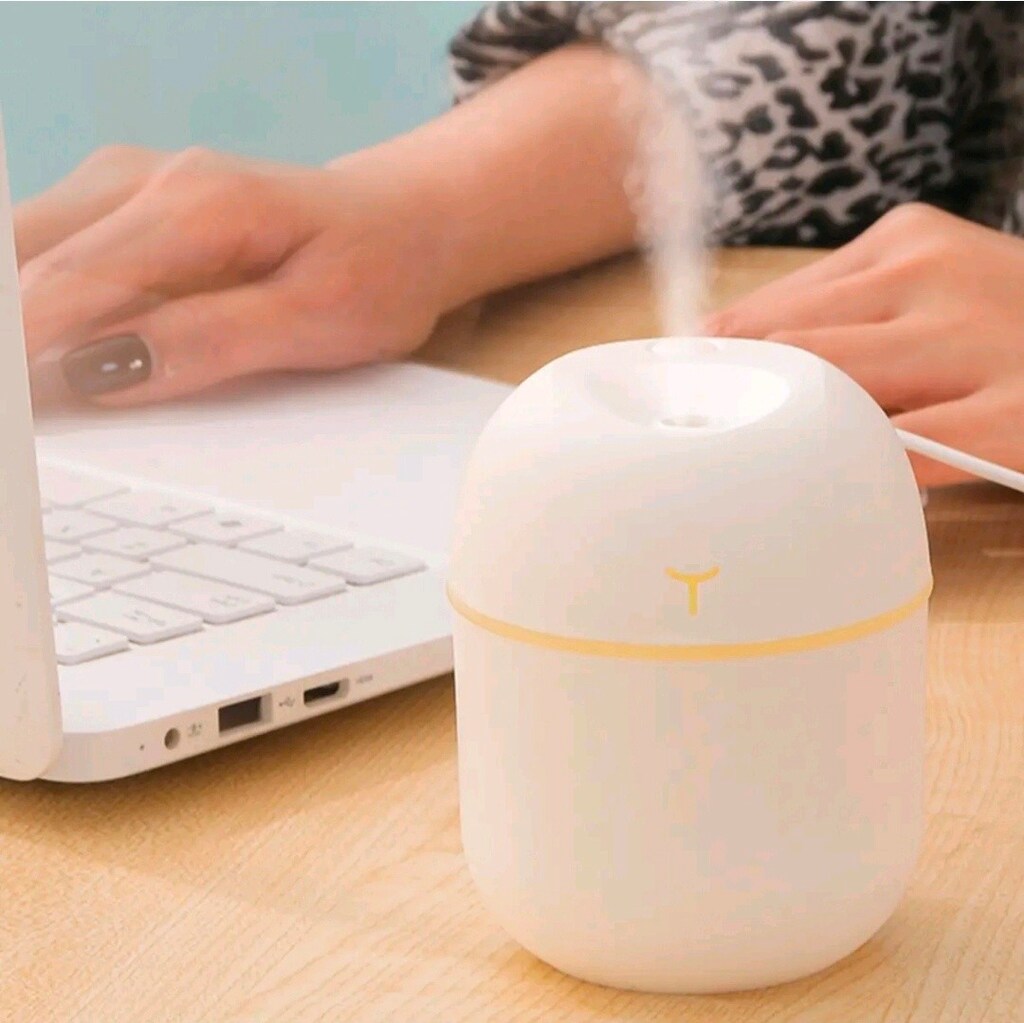 220 ml Hava Nemlendirici LED Işıklı Aroma Difizörü H2O. BEYAZ. - 2