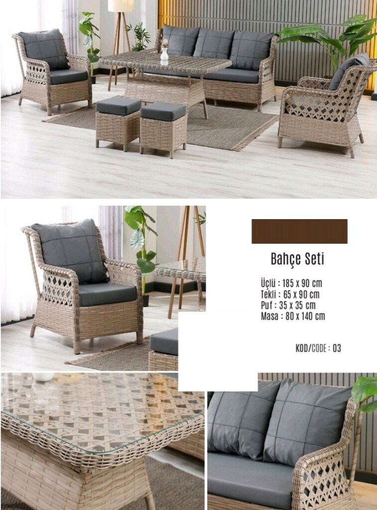 bahçe mobilyası rattan - 7