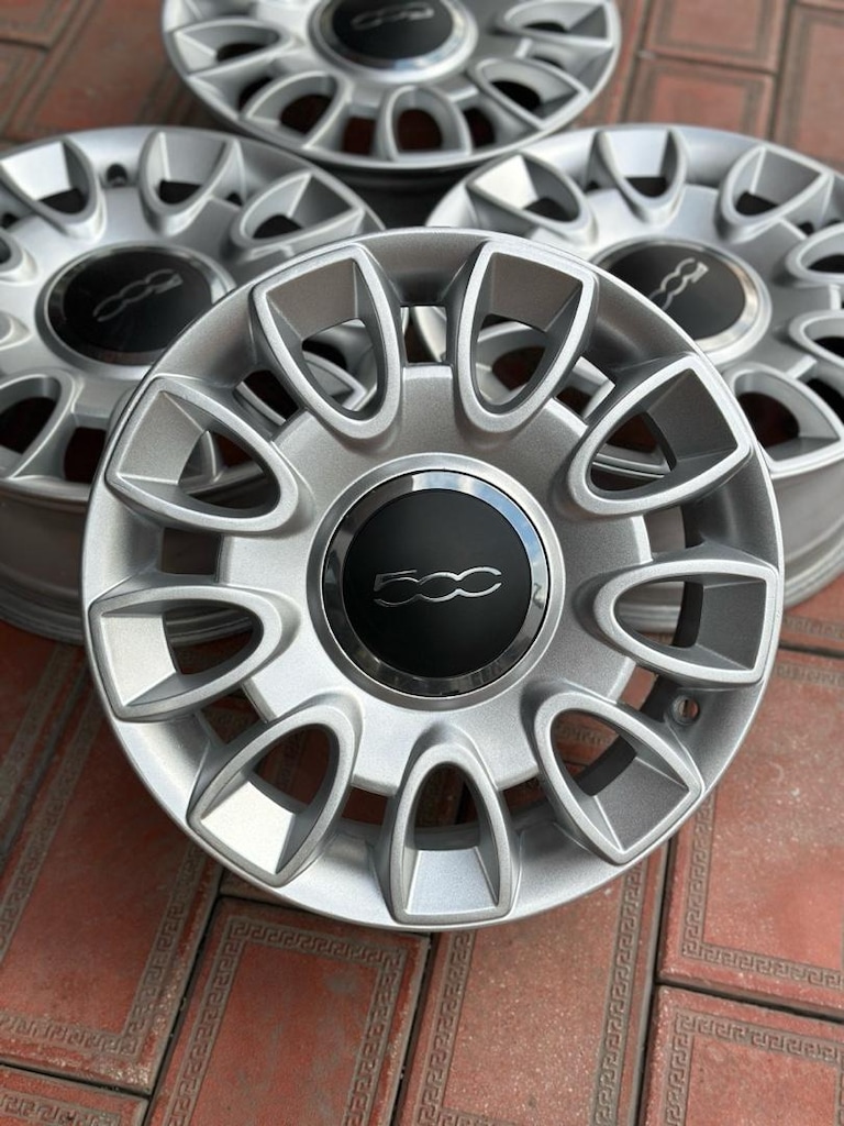 15 inç 4x98 orjinal Fiat 500 jant takımı hatasız - 3