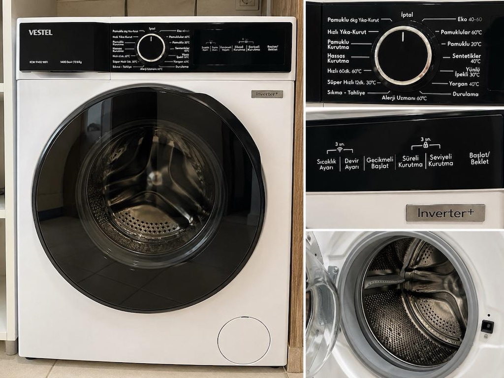 Vestel Inverter+ 9 Kg Yıkama / 6 Kg Kurutma Çamaşır Makinesi - 5