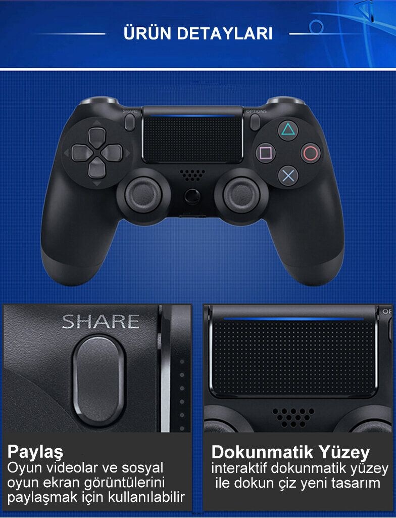 PS4 Kol Gamepad Joystick playstation 4 uyumlu kol - 3