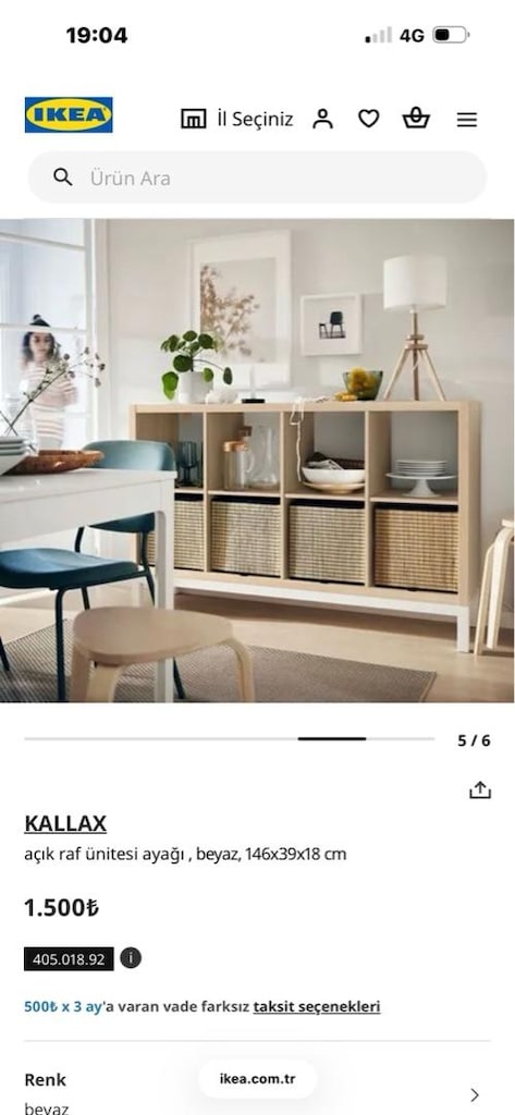 Ikea kallax açık raf ünitesi ve ayağı - 6