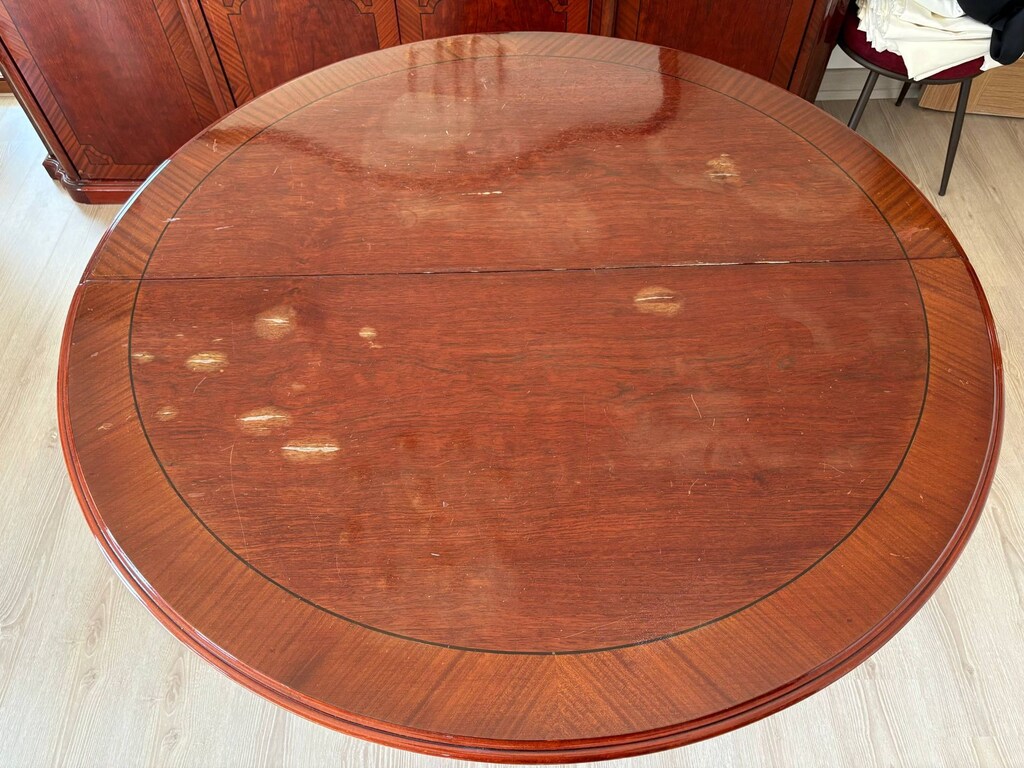 Salon/Yemek/Mobilya Takımı (Vitrin, Aynalı Konsol, Masa) Maun/Gülağacı - 7