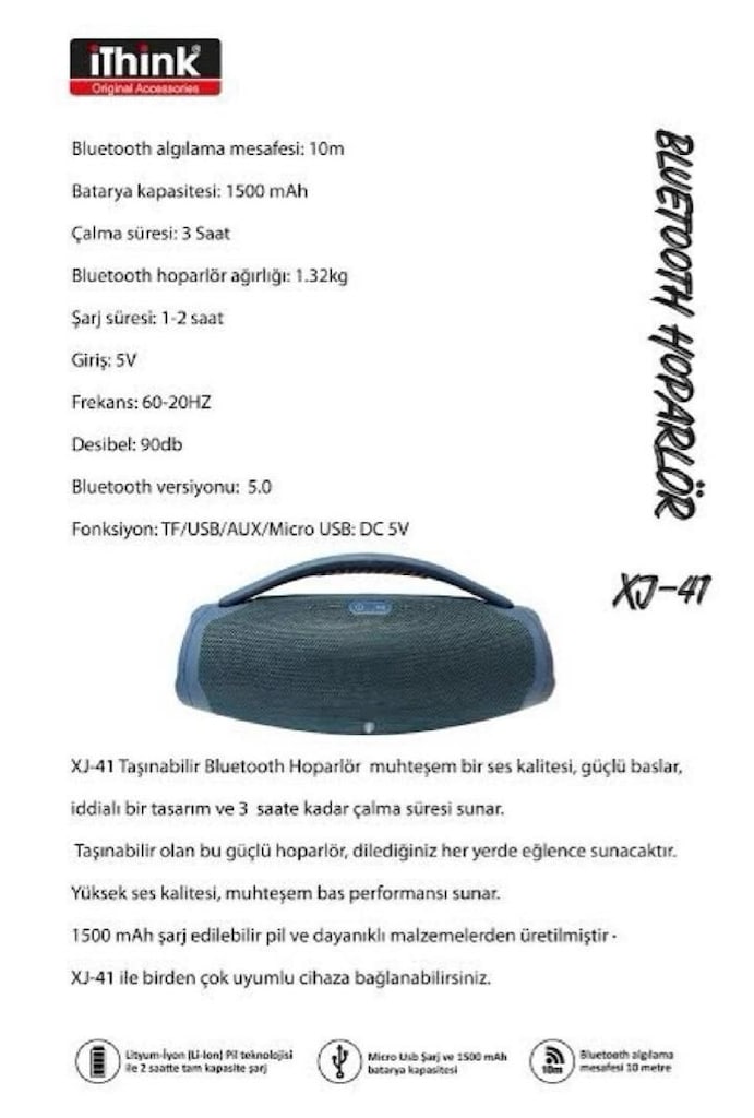 Ithink XJ-41 Jbl benzeri ses bombası, speaker - 5