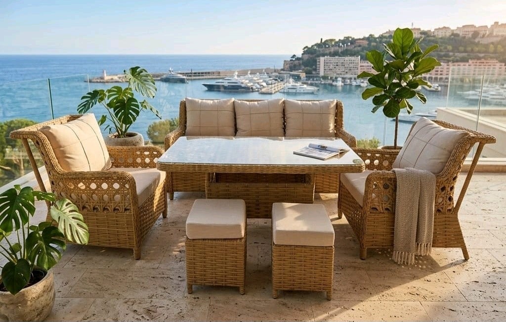 bahçe balkon mobilyasi, rattan koltuk takımı - 7