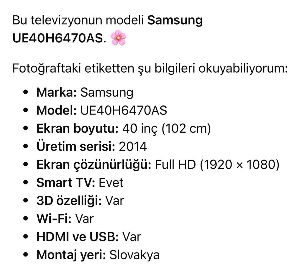 SAMSUNG 40 inç FULL HD TV - 2
