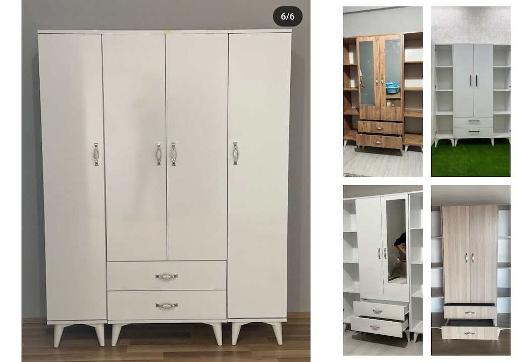4 kapaklı elbise dolabı lauhnfxrom - 5