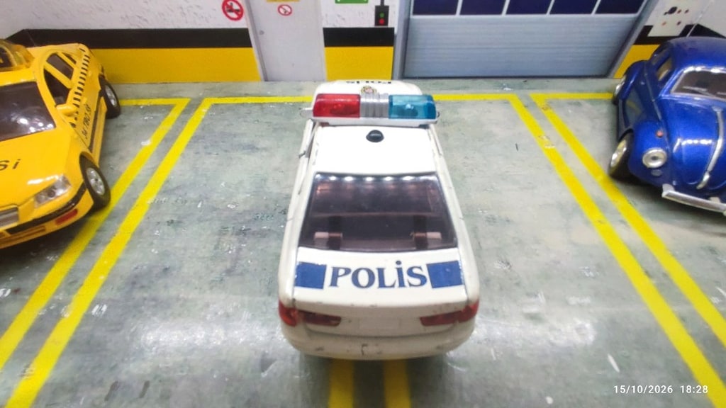 Hyundai Elantra polis arabası modeli metal diecast oyuncak araba - 4