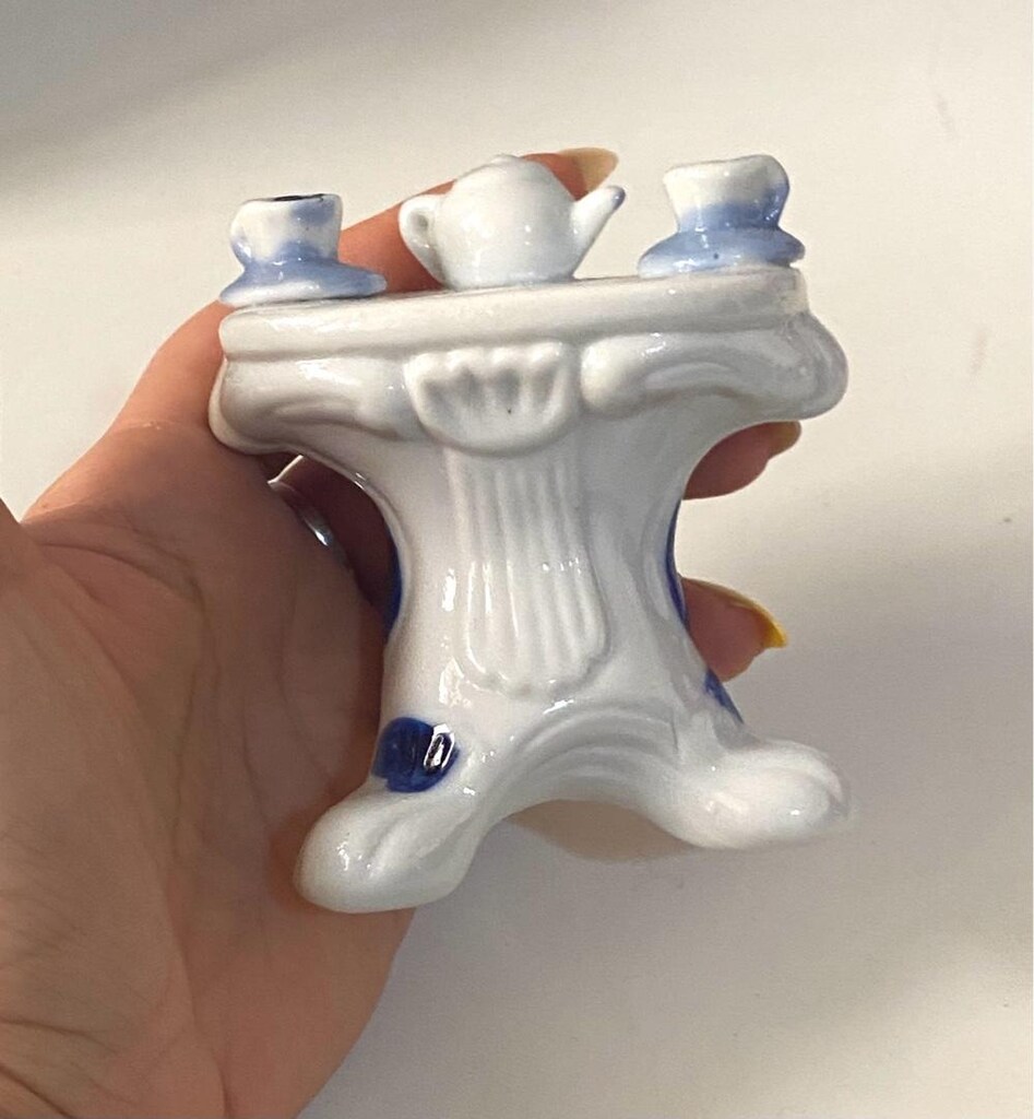 Vintage Kahvaltı Masası Formlu Porselen Biblo - 9