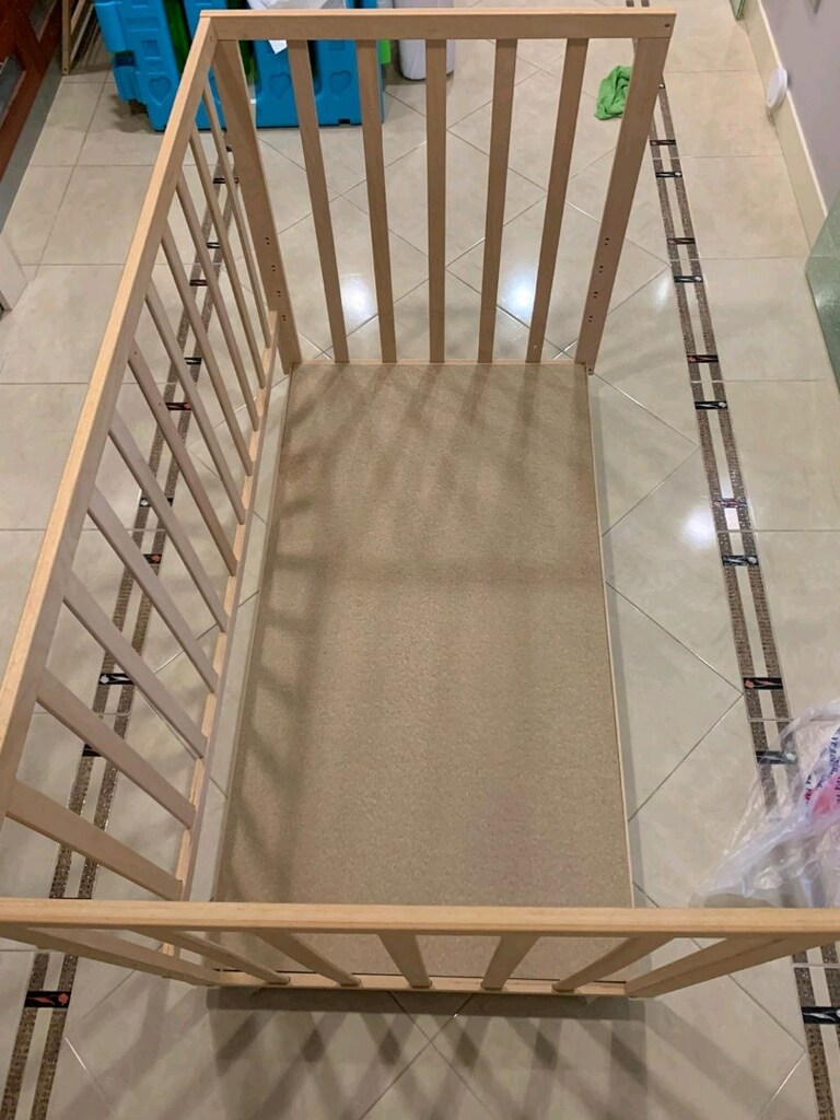 Babyplus naturel ahşap sallanır beşik - 5