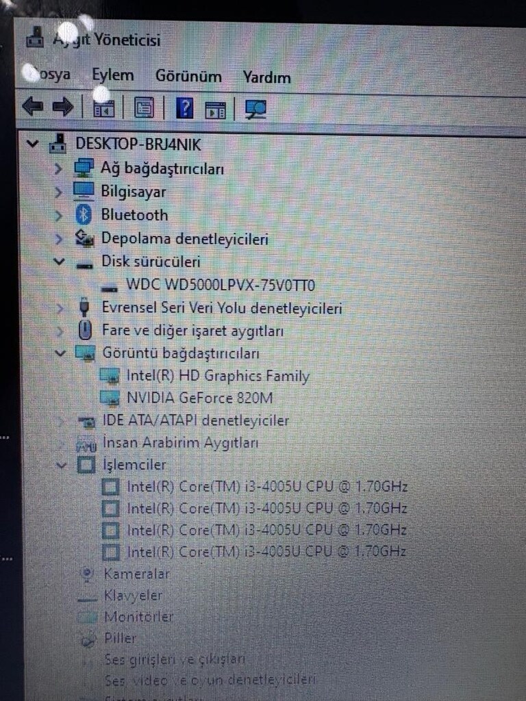 DELL TEMİZ LAPTOP | İ3 4005u | NVİDİA 820M | 4 GB RAM | 500 GB HDD - 3