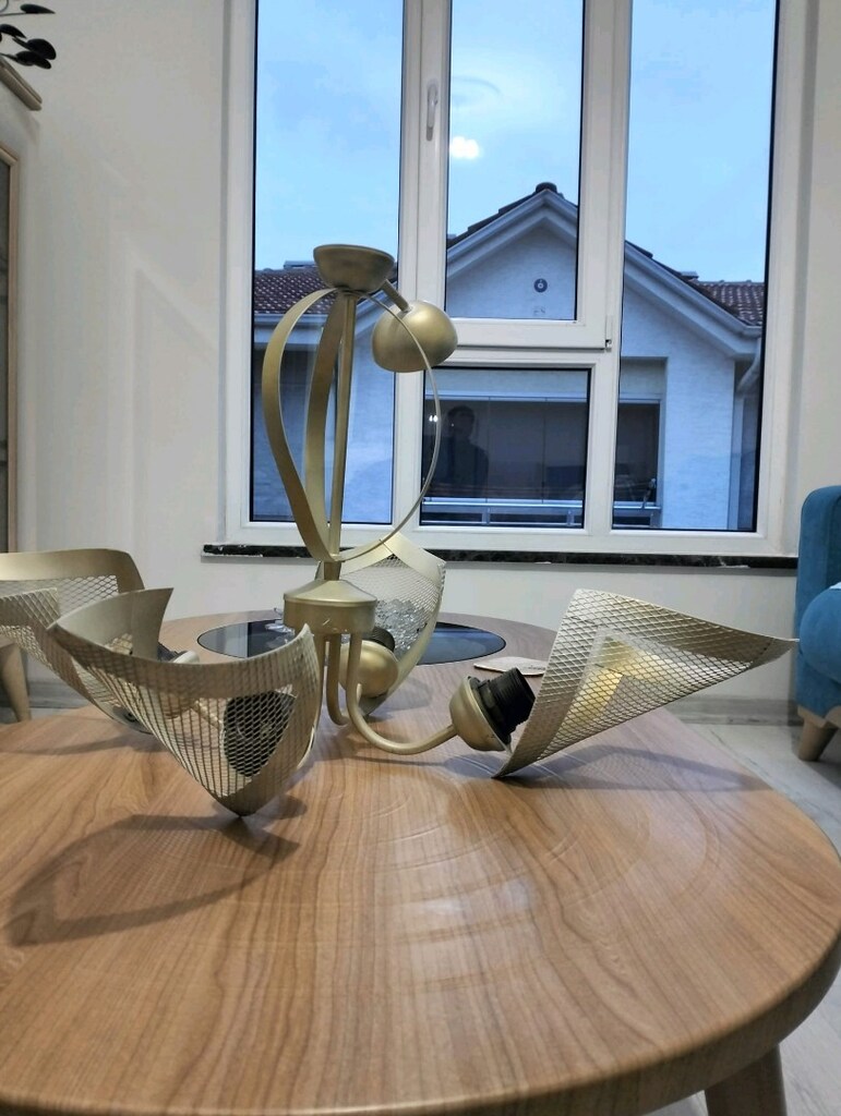Gold rengi metal avize - 2